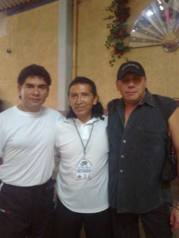 Izq. a der. Prof. Marco A. Cordero, Prof. Alfonso Anaya, Prof. Hugo Garrido Solis