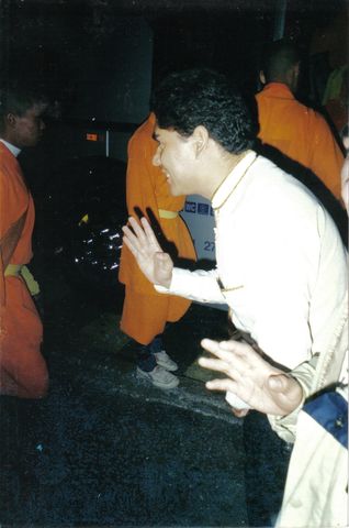 Recibiendo a los monjes