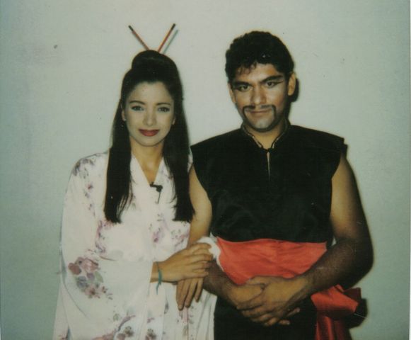 Pilar Montenegro y Prof. Marco A. personificados